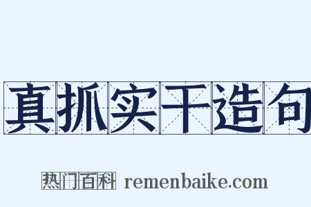 真抓实干造句是什么意思的图片